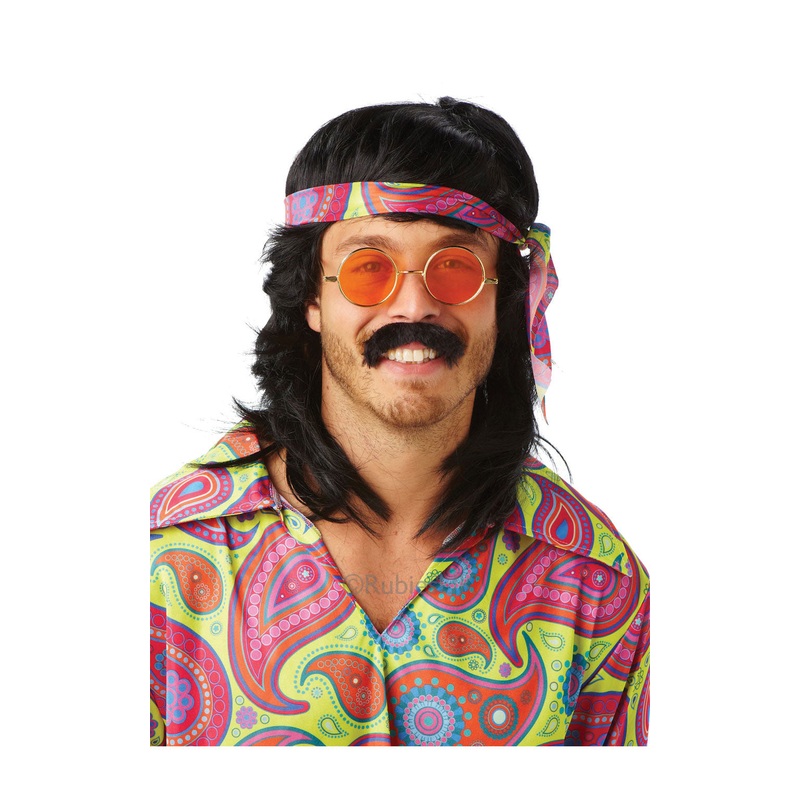 1970s Black Moustache Vintage Costume Accessory