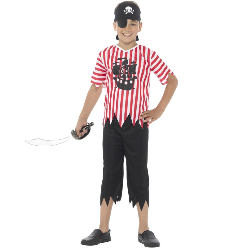 Jolly Pirate Boys Costume|Small|Medium