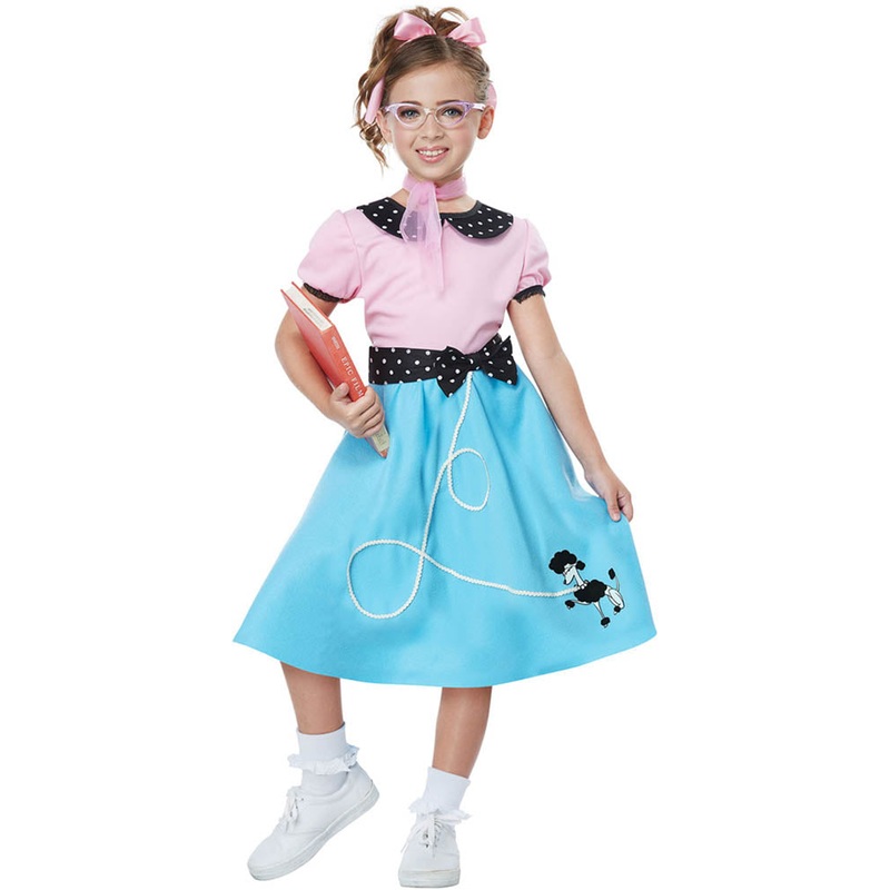 50s Sock Hop Girls Costume|Small|Medium