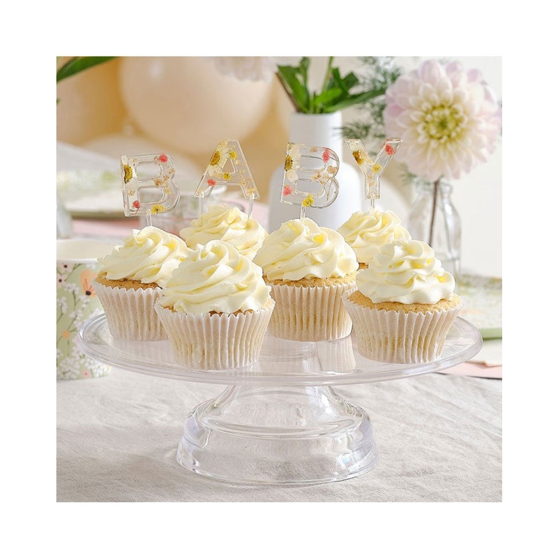 Floral Baby Cake Topper