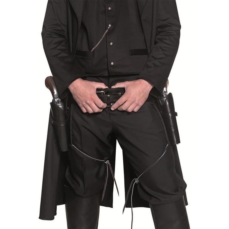 Black Authentic Western Belt and 2 Holsters