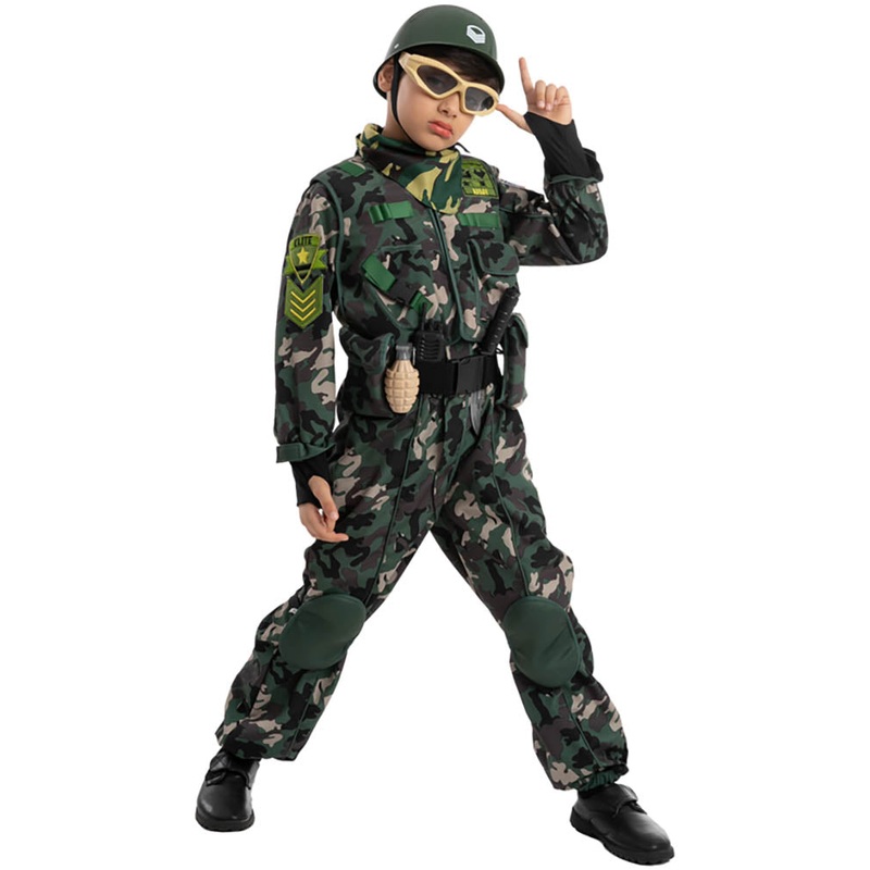 Military Deluxe Complete Kids Costume
