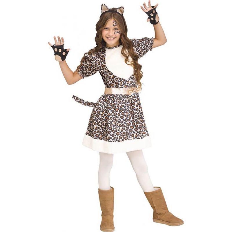 Rose Gold Leopard Girls Costume