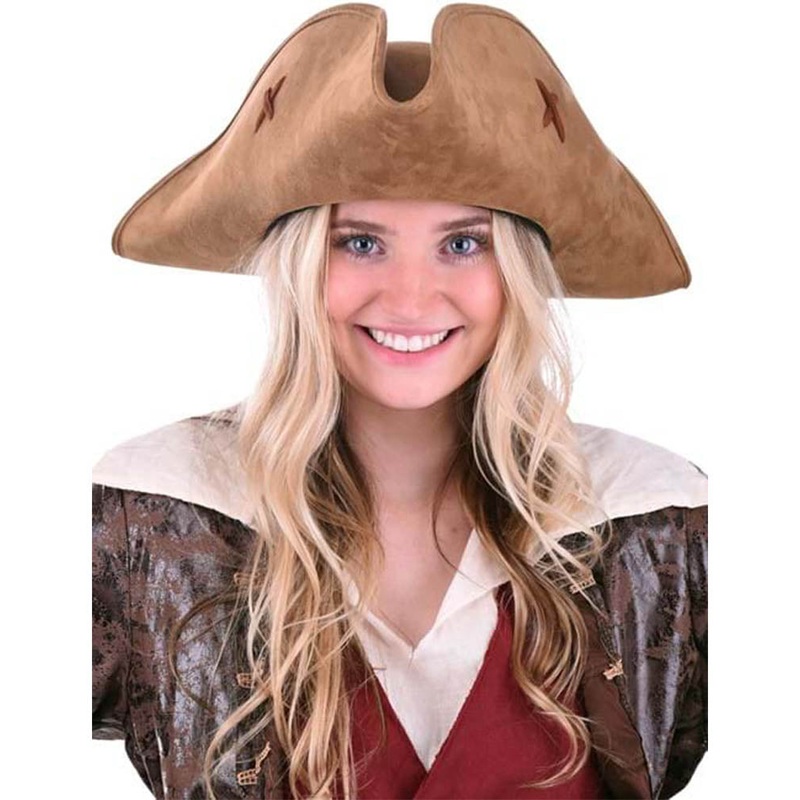 Suede Womens Deluxe Pirate Hat