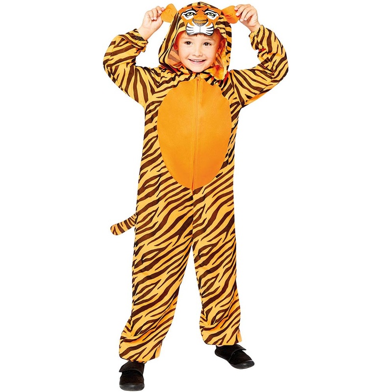 Tiger Onesie Kids Costume|3-4|4-6|6-8|8-10