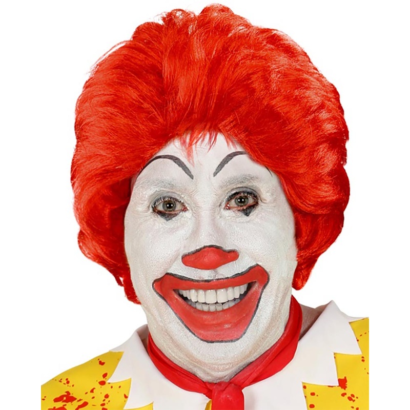Fast Food Clown Short Red Halloween Wig