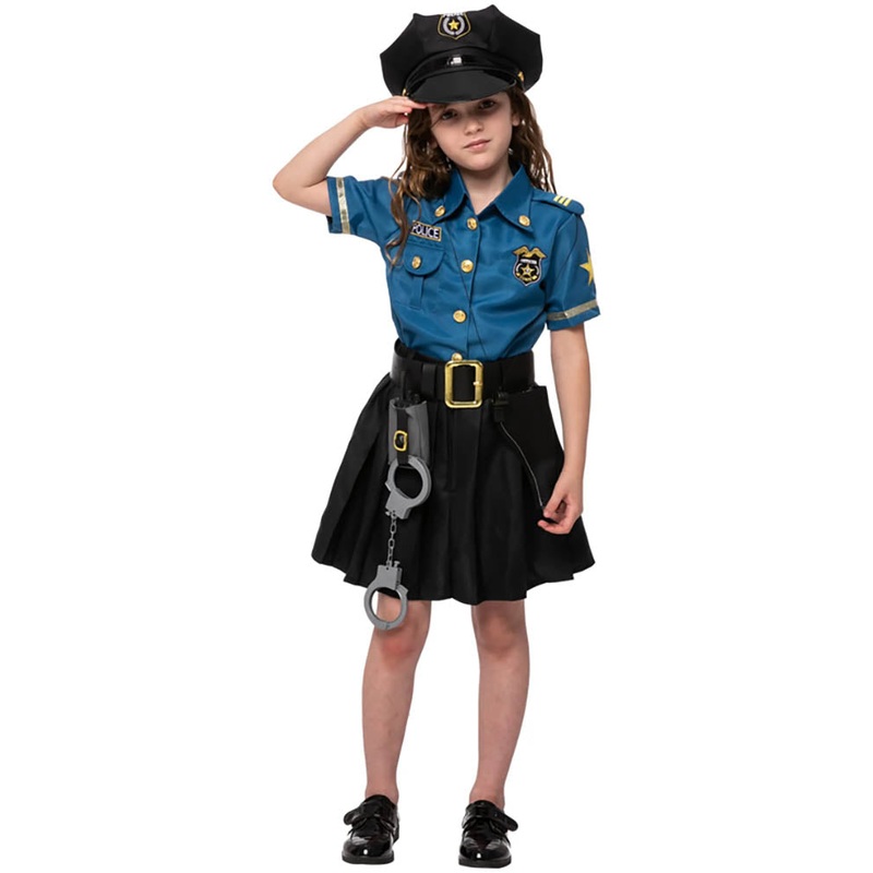 Police Complete Girls Costume|Small|Medium