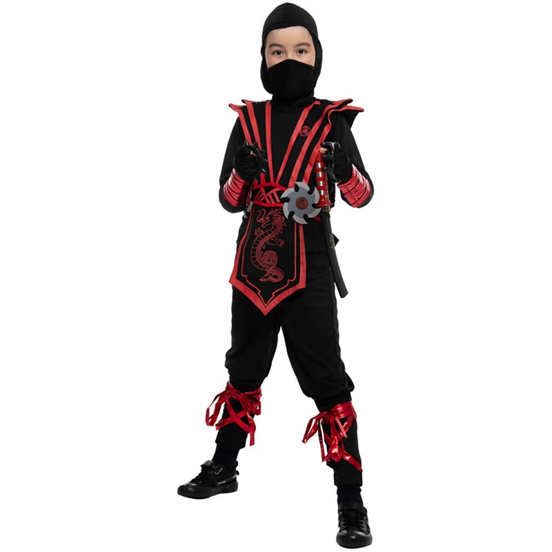 Red Serpent Ninja Complete Boys Costume