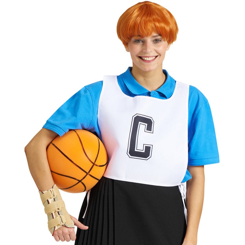 Shazza Deluxe Wig and Netball Bib Set