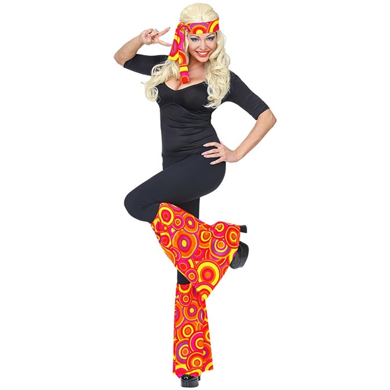 70s Orange Bubbles Leg Warmers and Headband Set