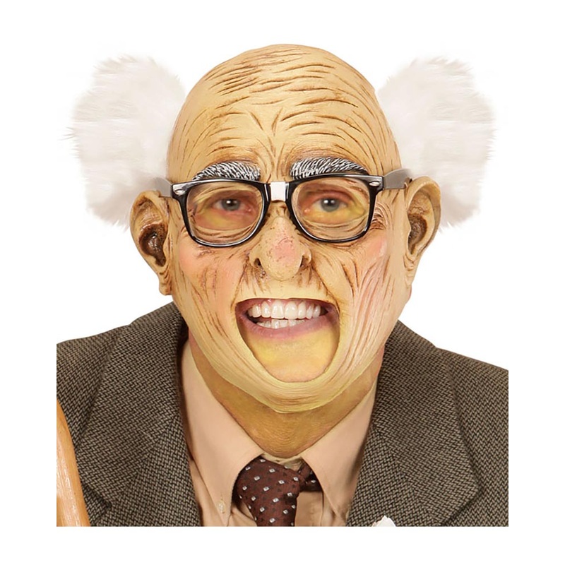 Grandpa Open Mouth Mask with Hair