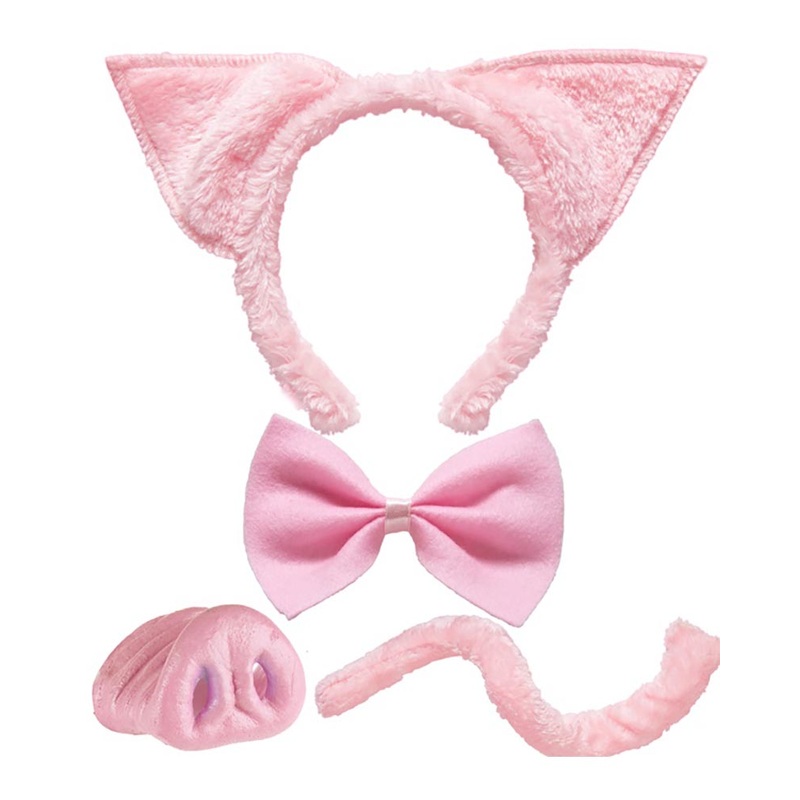 Pig Ears Nose Bow Tie and Tail Set