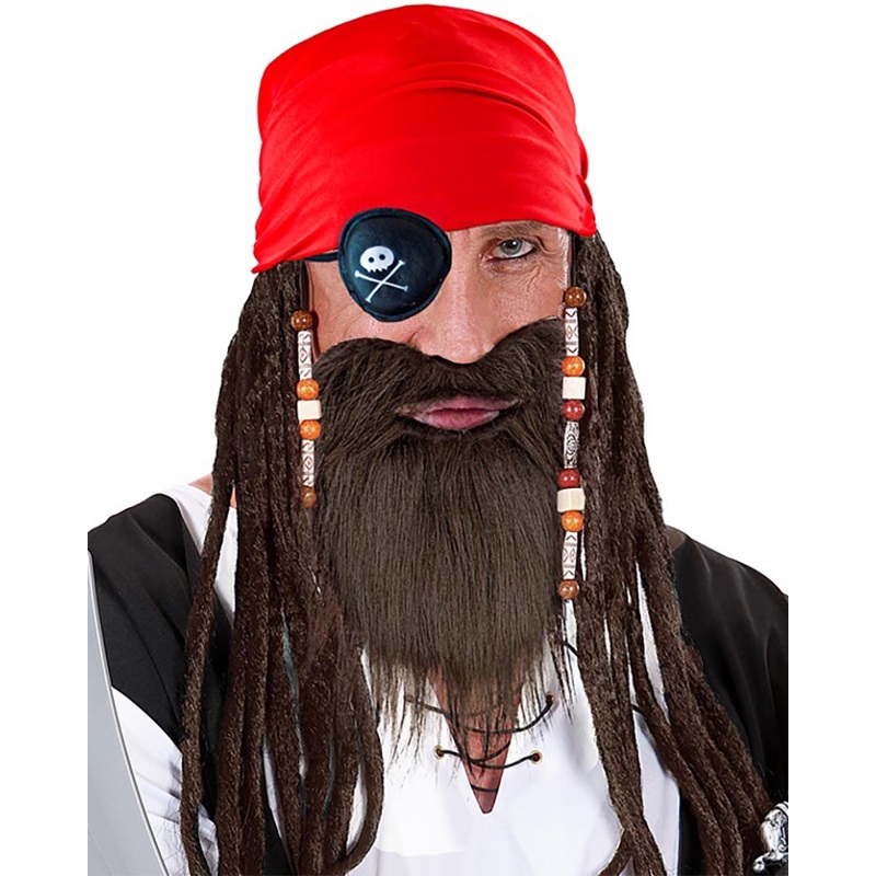 Pirate Bandana Eyepatch and Beard Set