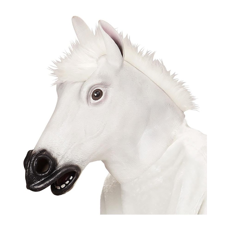 White Horse Full Head Mask