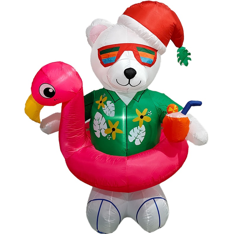Bear with Flamingo Pool Float Lawn Inflatable 1.8m