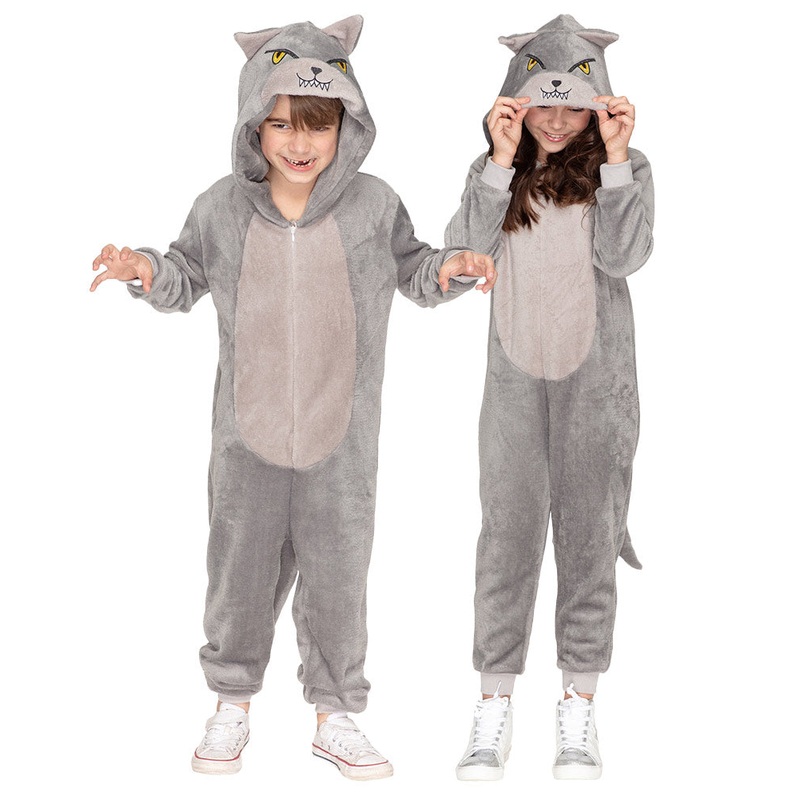 Big Bad Wolf Deluxe Kids Costume Jumpsuit