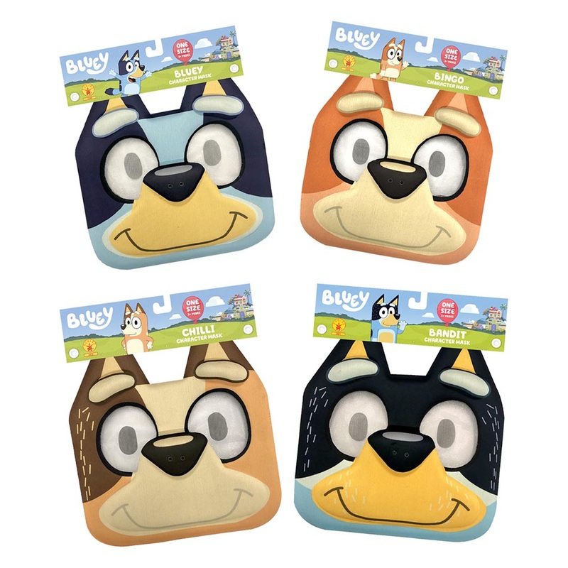 Bluey Family Half Masks Pack of 4