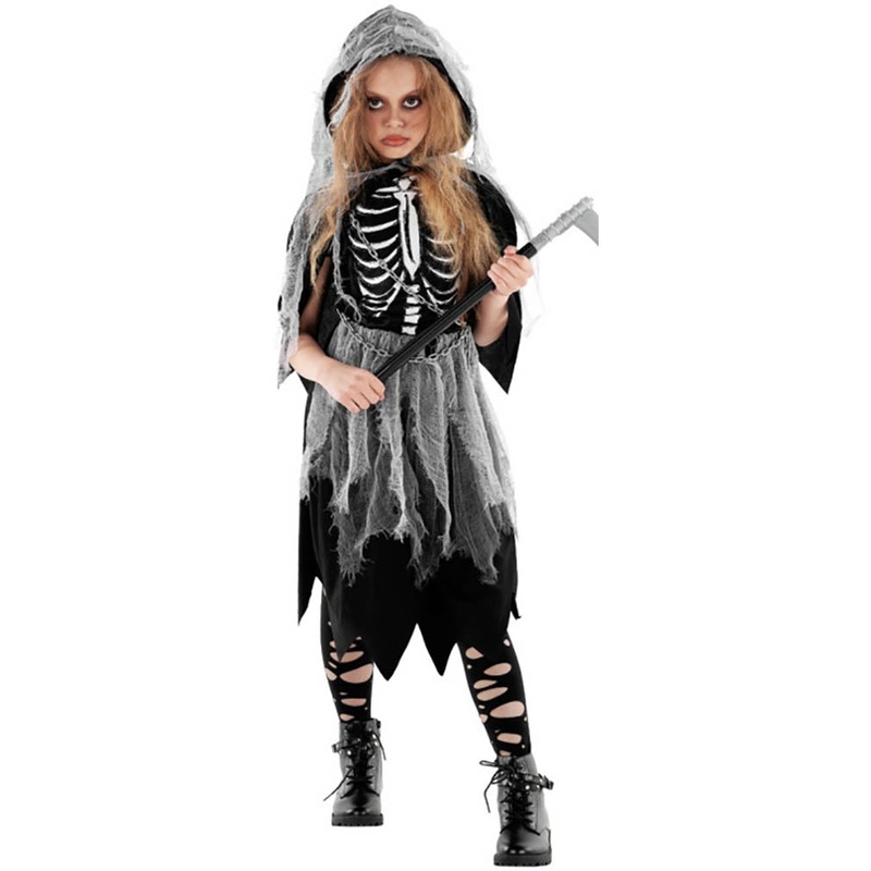 Grim Reaper Dress Girls Halloween Costume