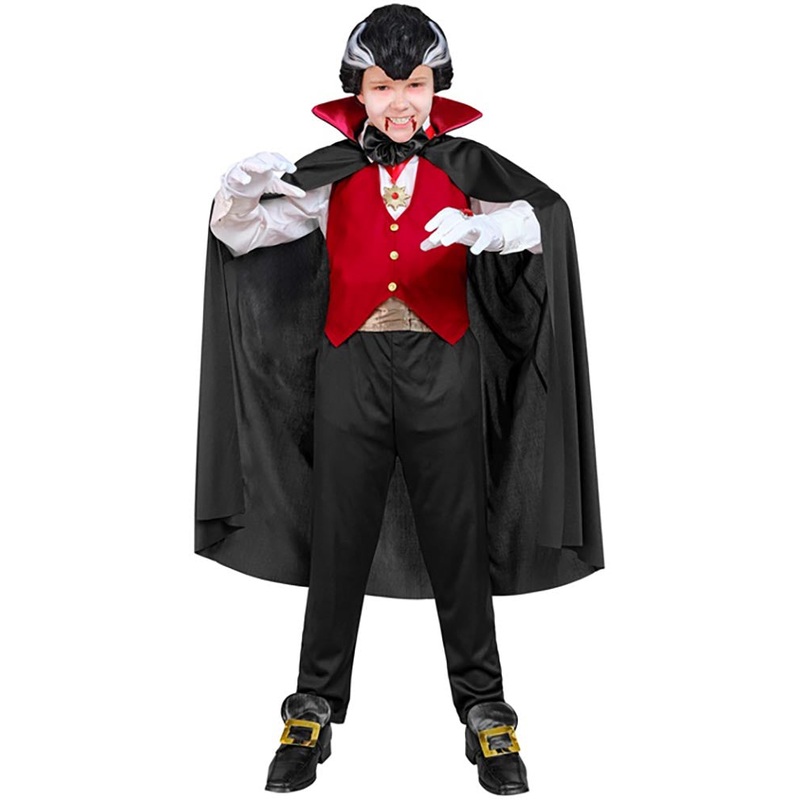 Red Vest Vampire Boys and Teens Halloween Costume