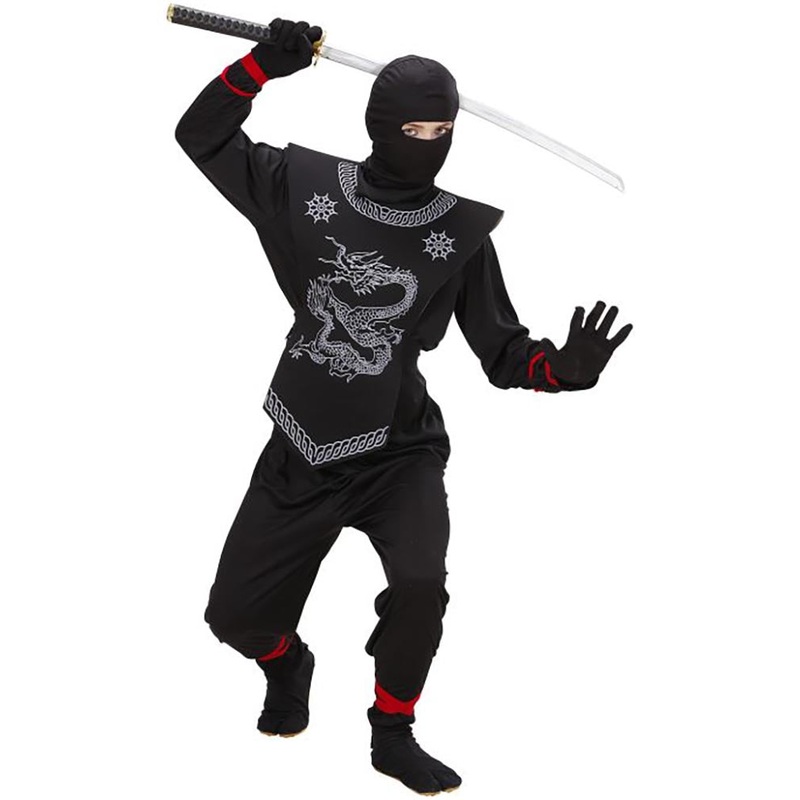Stealthy Black Ninja Boys Halloween Costume