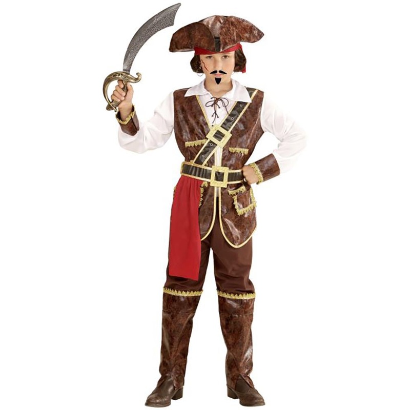 Caribbean Pirate Captain Boys Costume