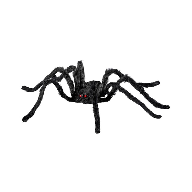 Halloween Giant Black Bendable Hairy Spider 75cm