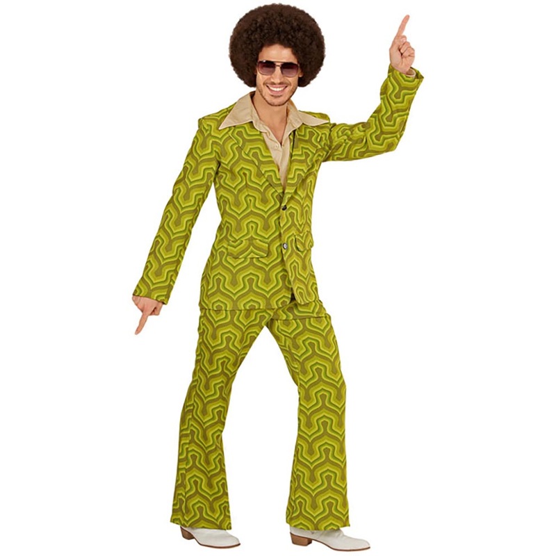 70s Groovy Wallpaper Circles Mens Suit