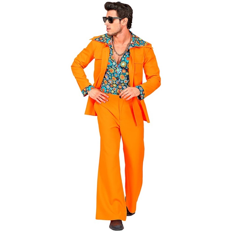 70s Orange Disco Mens Costume|Medium|Large|Extra Large