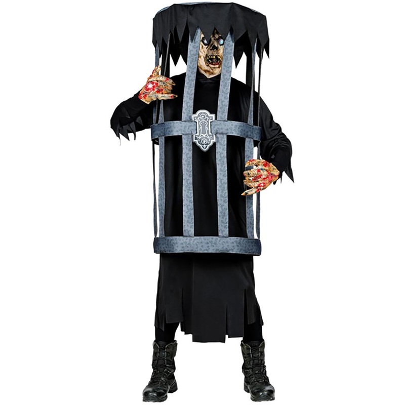 Caged Zombie Mens Halloween Costume