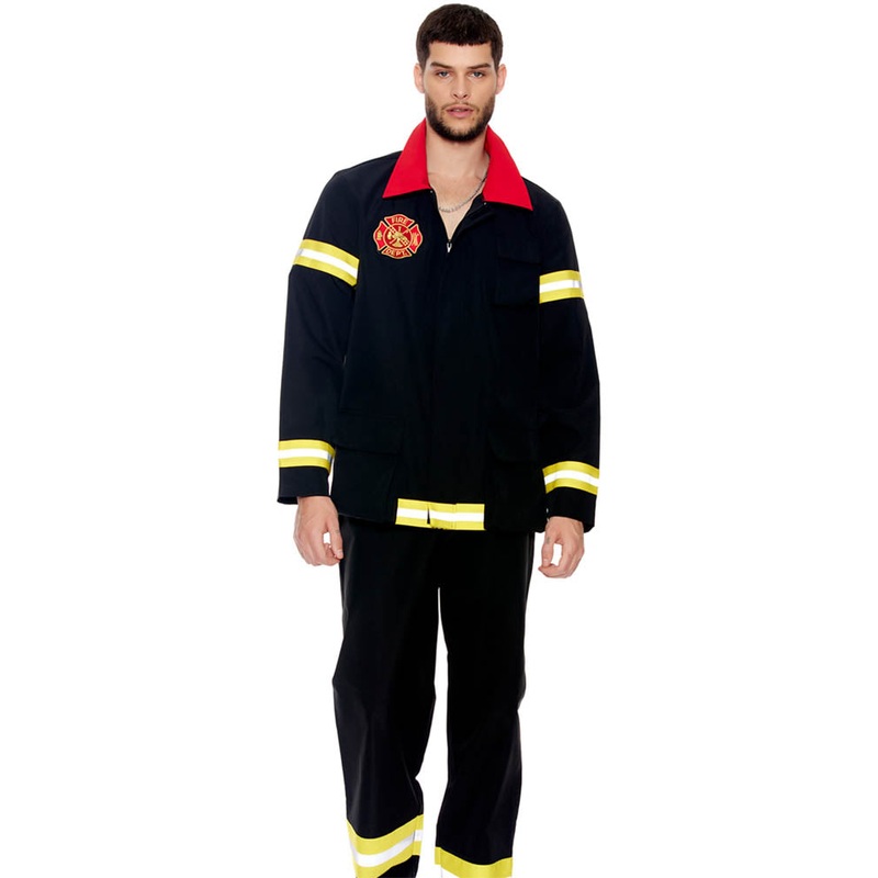 Daring Fireman Mens Costume|S/M|M/L|Extra Large
