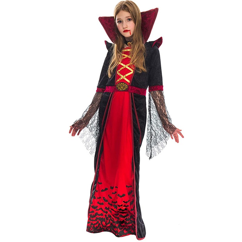 Royal Red Vampire Girls Costume