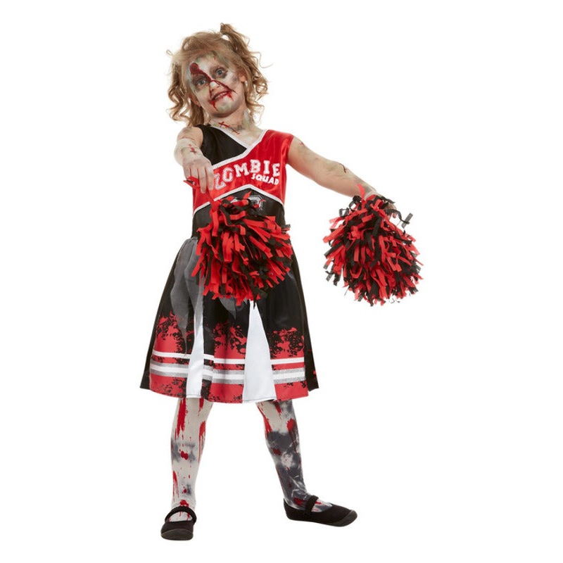 Zombie Cheerleader Girls Fancy Dress Halloween