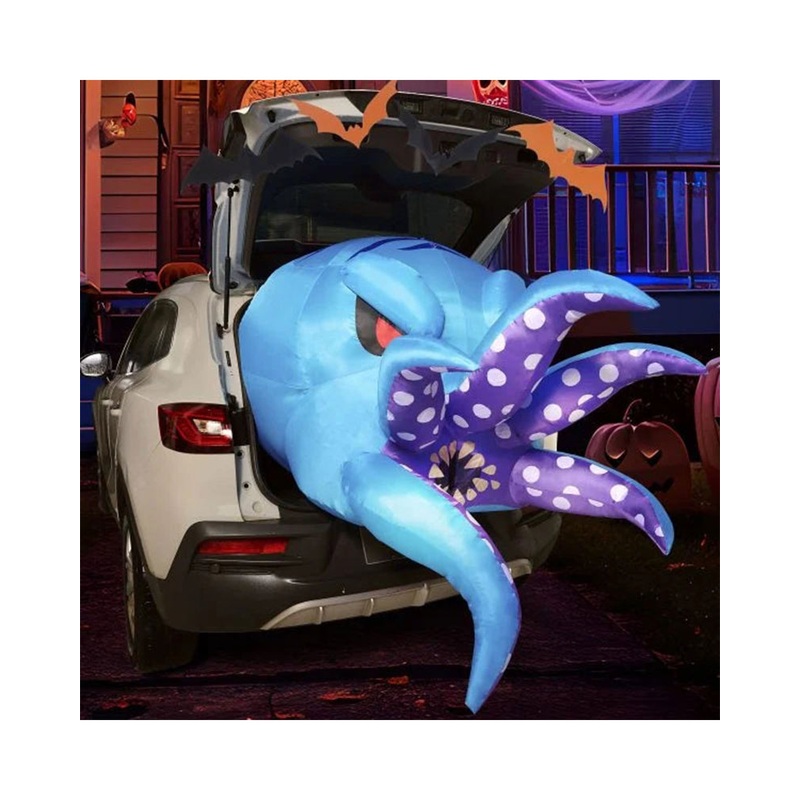 Blue Octopus Trunk Or Treat Car Halloween Inflatable 1.5m (DC PLUG)