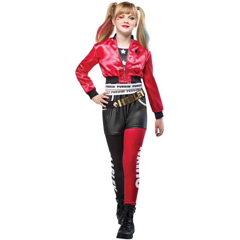 DC Comics Harley Quinn Red and Black Deluxe Girls Costume