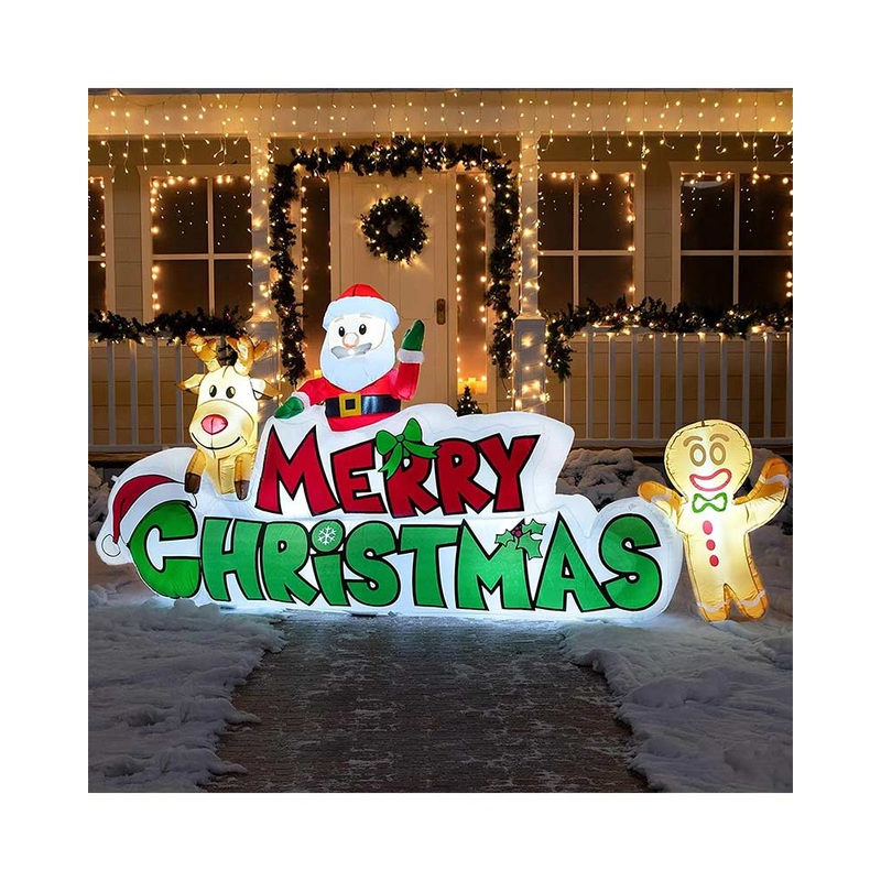 Merry Christmas Lawn Inflatable 3m