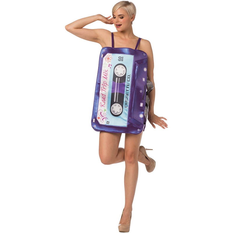 80s Cassette Mix Tape Dress Womens Costume