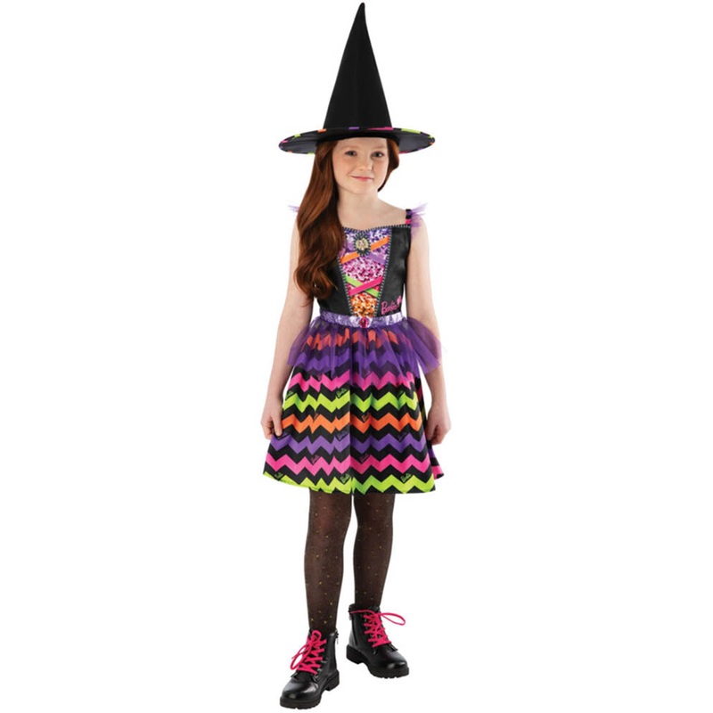 Barbie Colourful Witch Girls Halloween Costume