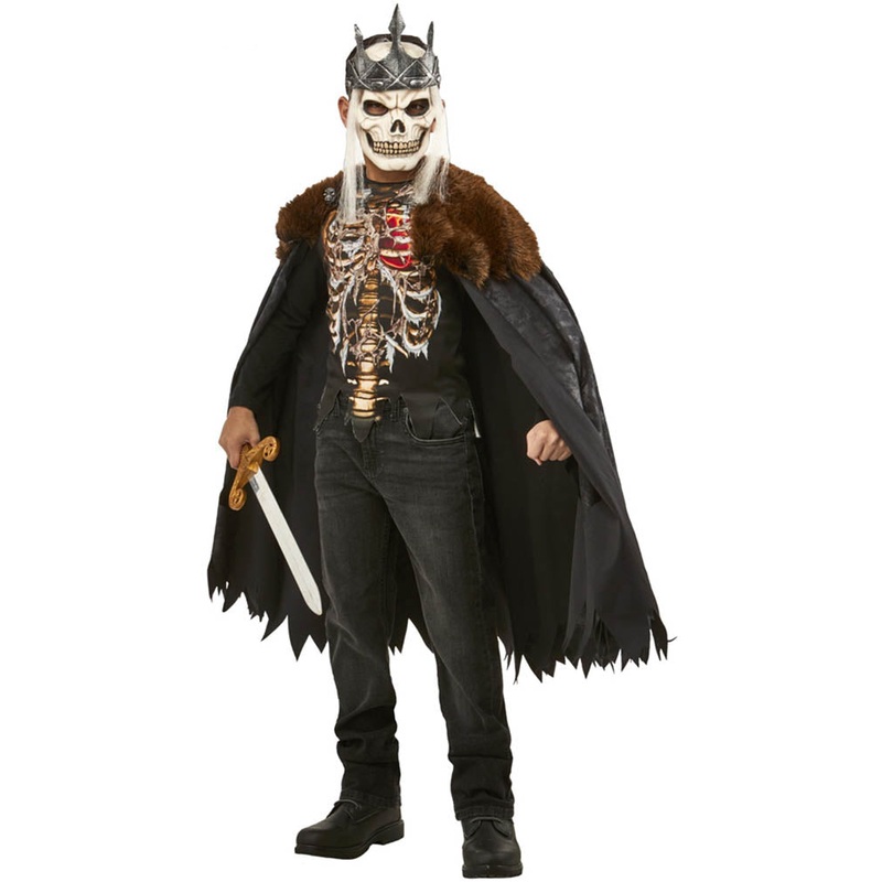 Dead Skeleton King Boys Halloween Costume
