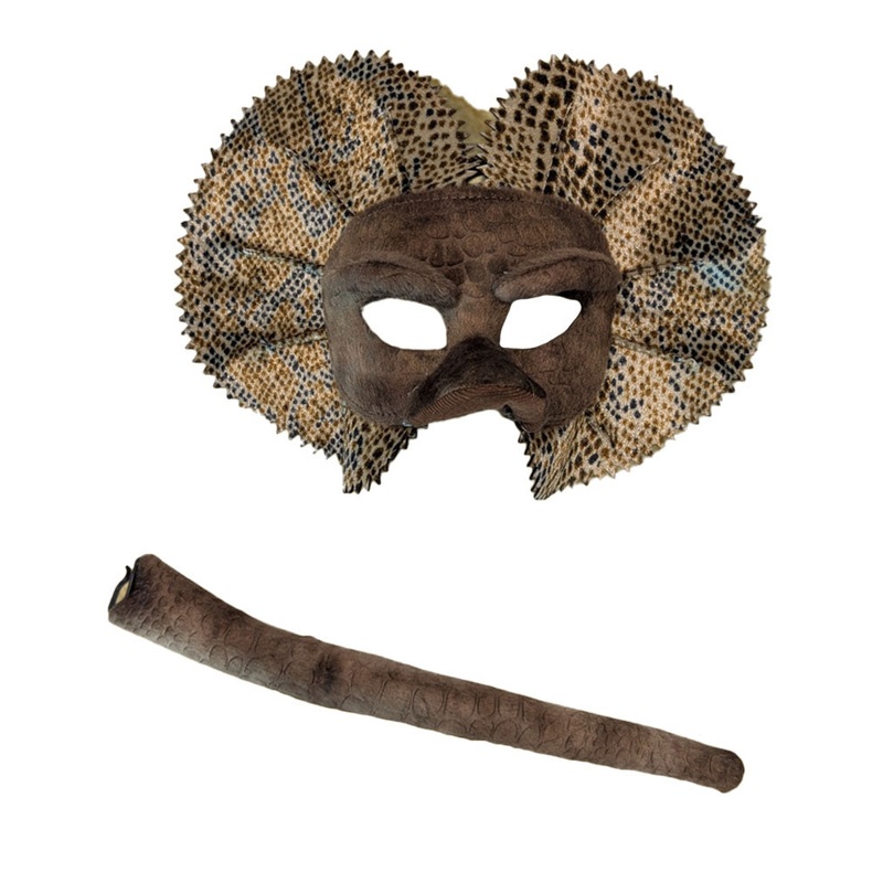 Frill Neck Lizard Animal Mask and Tail Set