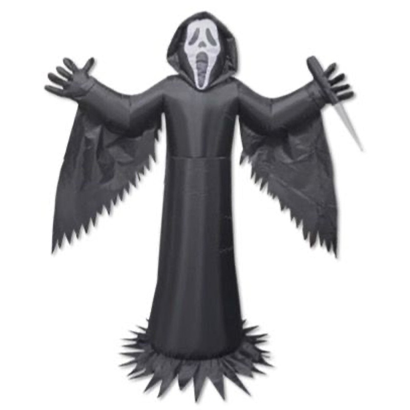 Light Up Scream Ghost Face Lawn Inflatable 1.8m
