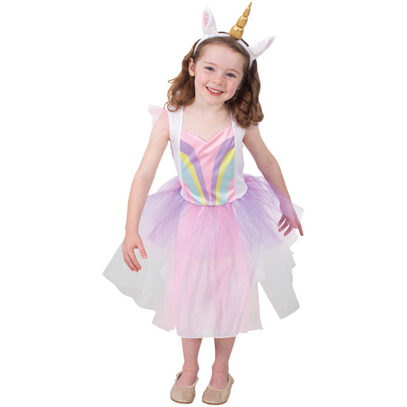 Pastel Unicorn Girls Costume|3-5