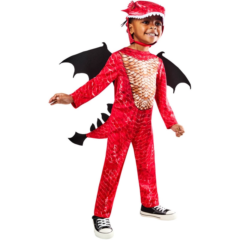 Red Dragon Kids Costume|3-5|6-8