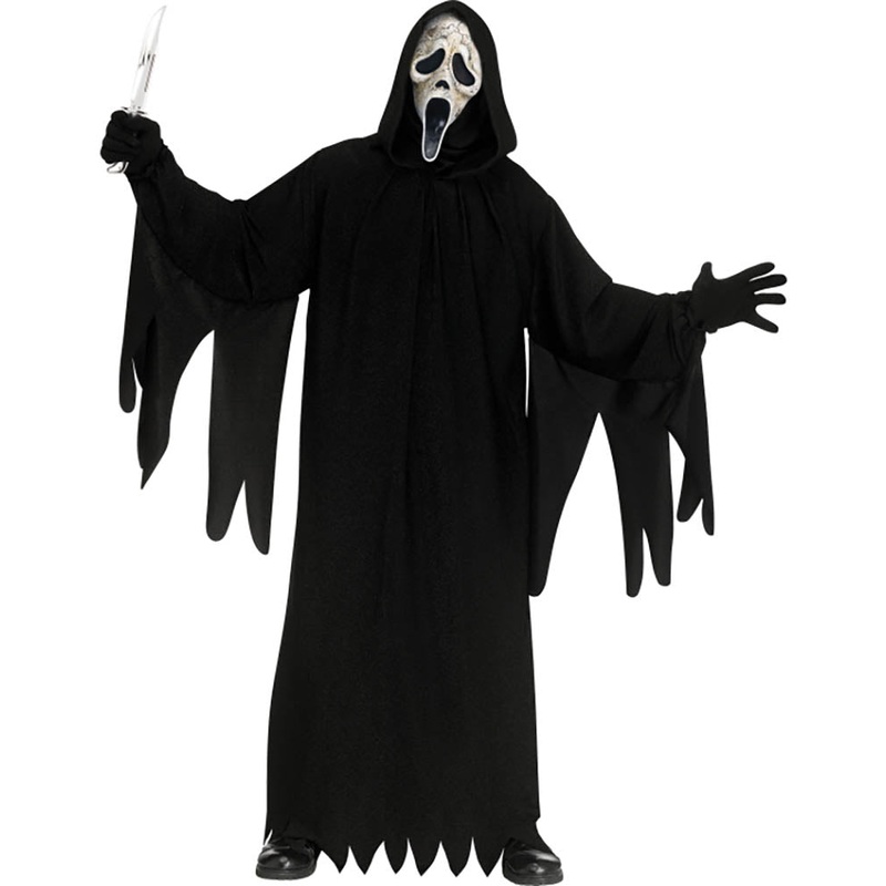 Scream Ghost Face Aged Deluxe Mens Plus Size Halloween Costume