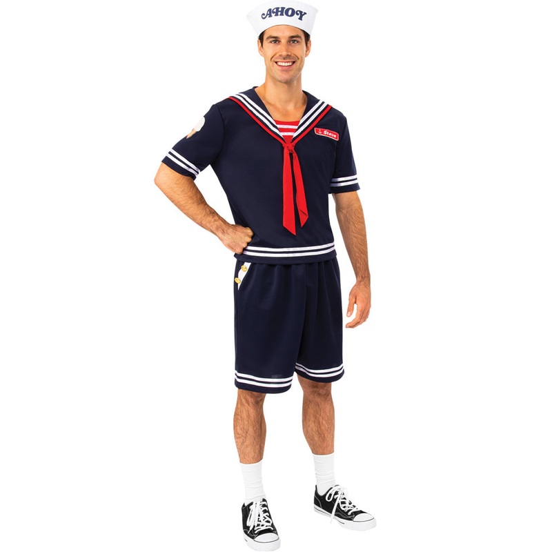 Stranger Things Steve Scoops Ahoy Mens Halloween Costume