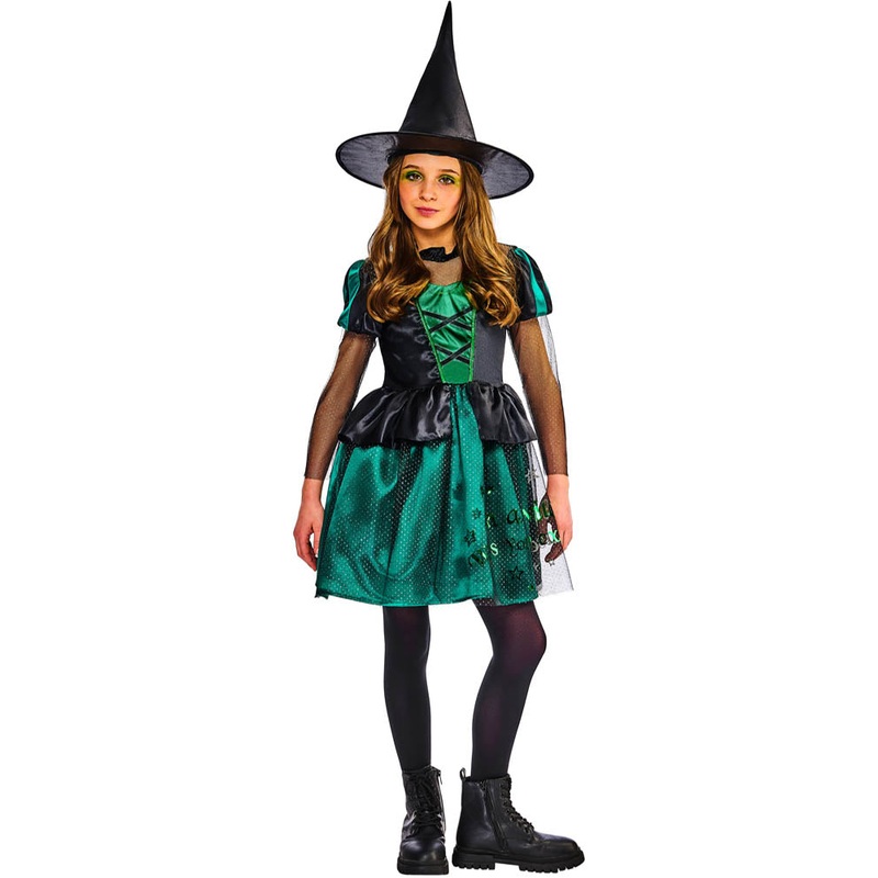 The Wizard Of Oz Wicked Witch Deluxe Girls Halloween Costume