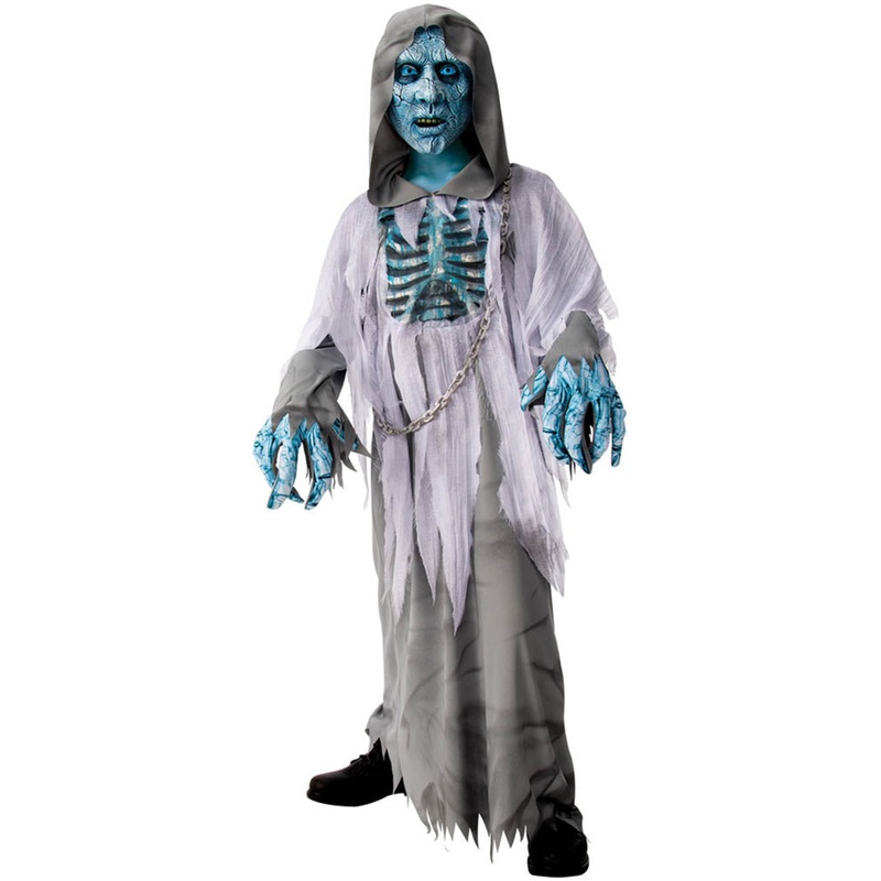 White Hooded Demon Kids Halloween Costume