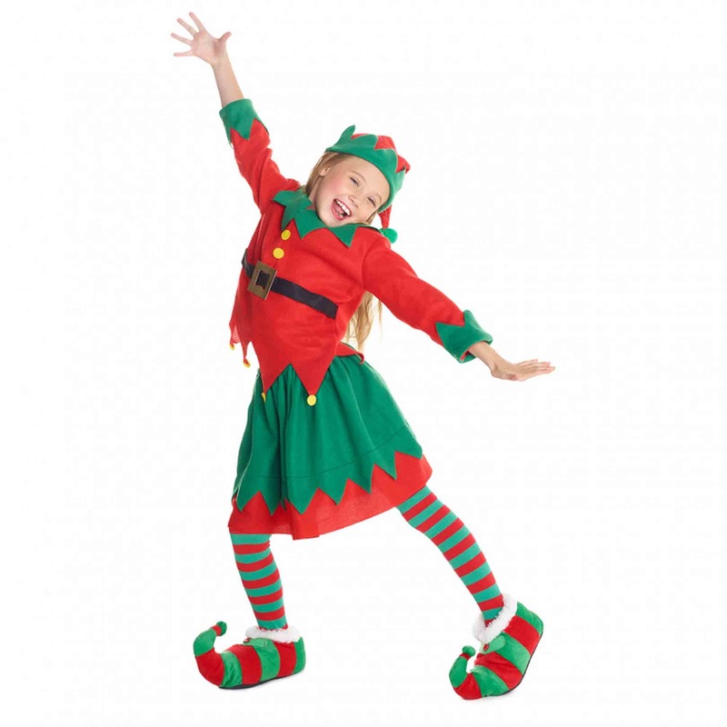 Christmas Elf Girls Costume 7-9 Years