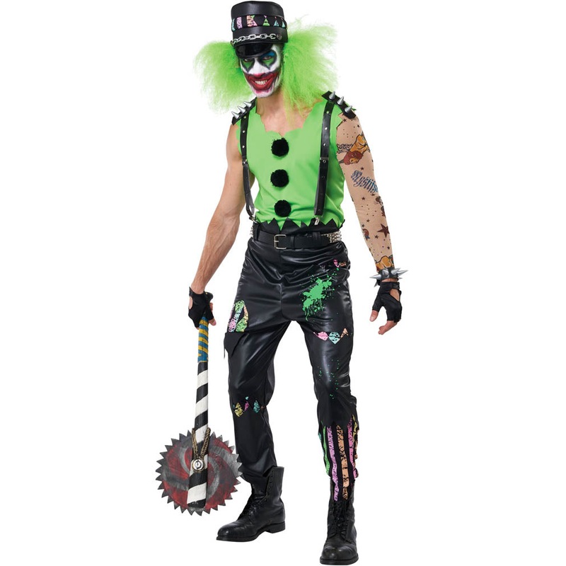 Crazed Clown Mens Halloween Costume
