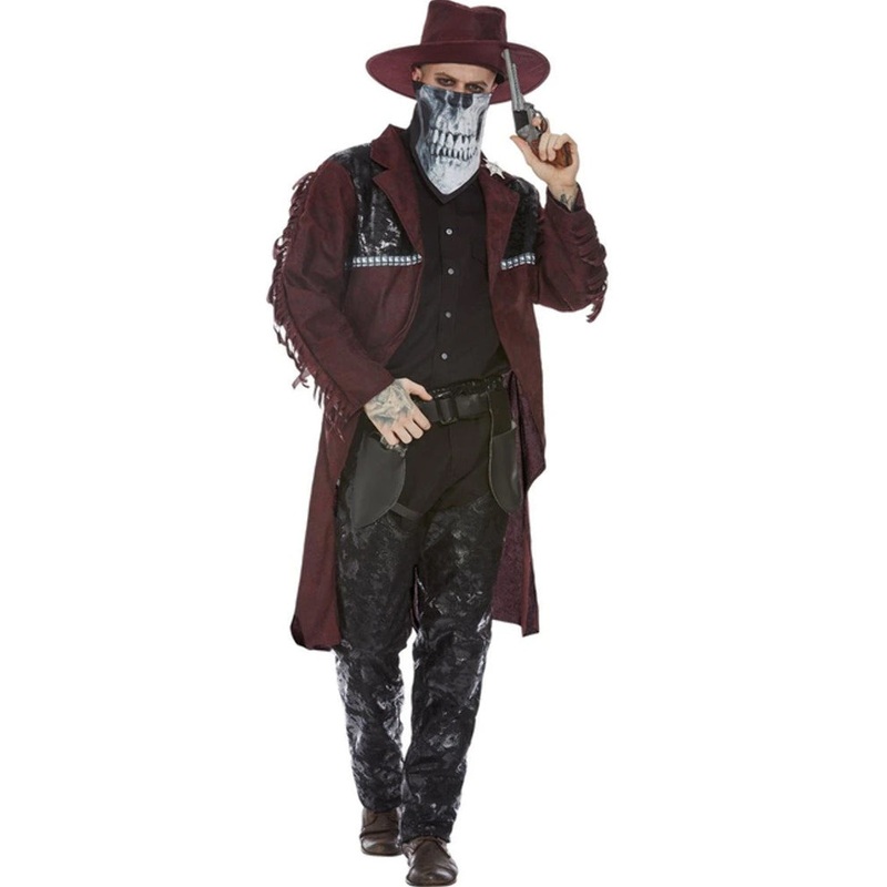 Deluxe Dark Spirit Western Cowboy Mens Halloween Costume