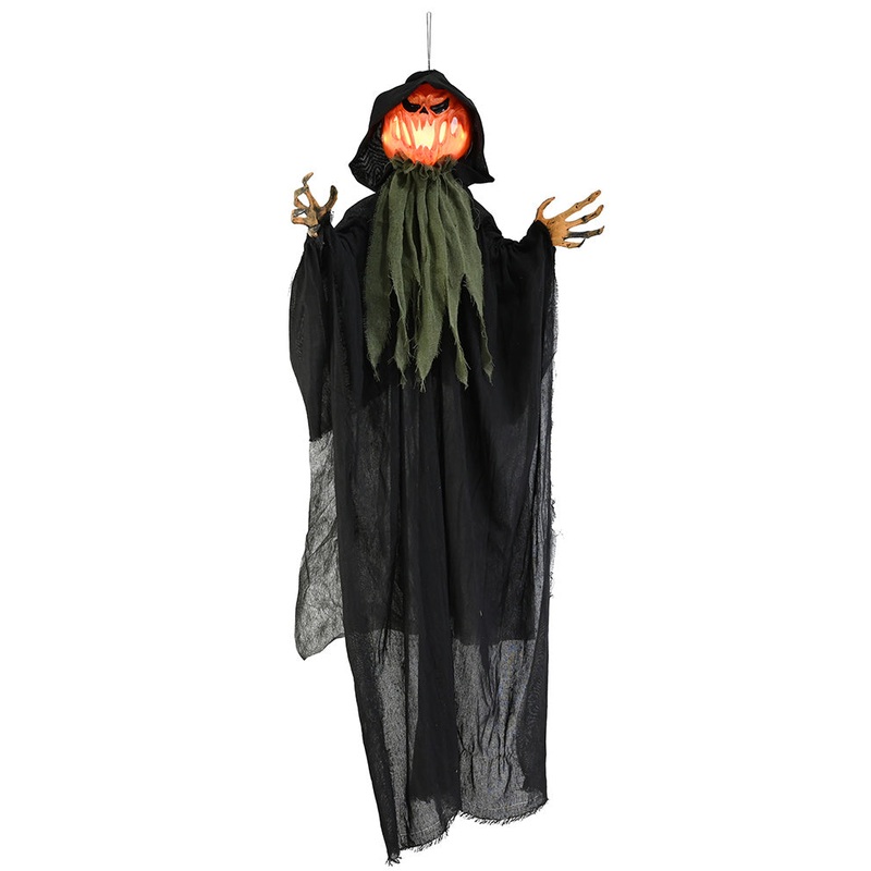 Hanging Pumpkin Man Animated Halloween Decoration 1.2m